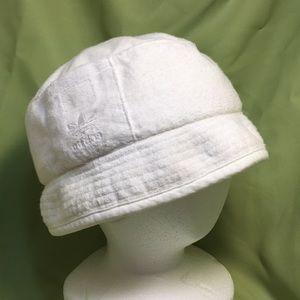 Vintage White Adidas Terrycloth Bucket Hat  Womans